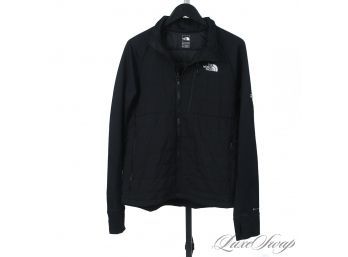 #1 WIND WEATHER READY! THE NORTH FACE STEEP SERIES BLACK QUILTED FRONT MICROFIBER SLEEVE MENS JACKET M