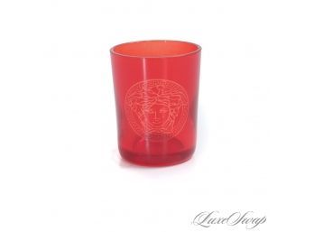 HOME LUXE : VERSACE X ROSENTHAL GERMANY CHERRY RED MEDUSA VOTIVE CANDLE HOLDER