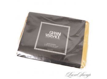 ULTRA EXPENSIVE BRAND NEW IN PACKAGE GIANNI VERSACE HOME COLLECTION SOLID GOLD QUEEN BED SKIRT