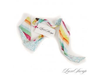 PERFECT MATCH FOR THE BAG A FEW LOTS BACK.....AUTHENTIC COACH 100 PERCENT SILK RAINBOW MONOGRAM TWILLY SCARF