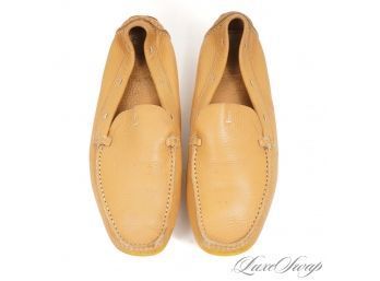 SOOOOO SOFT! AUTHENTIC PRADA MADE IN ITALY BUTTERNUT DEERSKIN UNLINED LEATHER MOCCASIN SHOES 39.5