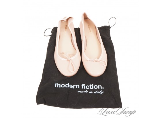 YUUPPPP ! BRAND NEW WITHOUT BOX MODERN FICTION MADE IN ITALY UNLINED PINK LEATHER BALLET FLAT SHOES 38