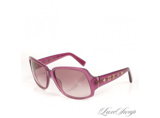#15 AUTHENTIC AND INCOMPARABLE LOUIS VUITTON HAND MADE ITALY Z0142W GRAPE MAGENTA MONOGRAM SUNGLASSES