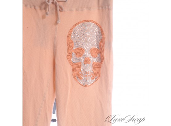 I MEAN FOR THE NAME ALONE RIGHT? EVIL PEACH RINGSPUN CRYSTAL SKULL POCKET TRACK PANTS S