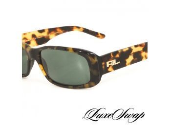 SO NICE : RALPH LAUREN MADE IN ITALY CRACKLED TORTOISE WIDE ARM GLASSES
