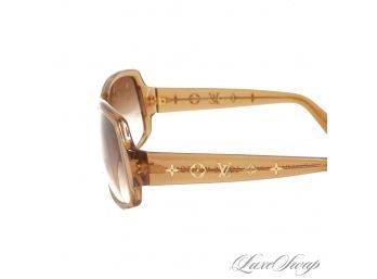 #13 AUTHENTIC AND INCOMPARABLE LOUIS VUITTON HAND MADE ITALY Z0025W AMBER SPARKLE INFUSED MONOGRAM SUNGLASSES