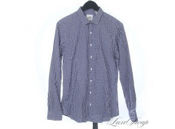 STEP UP GUYS : BRAND NEW WITH TAGS BEN SHERMAN BROWN WHITE AND ROYAL BLUE PLAID DRESS SHIRT 16