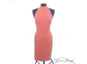 THIS COLOR IS EVERYTHING YOU GUYS : LIKE NEW ZARA WOMAN SPICED PEACH UNLINED DRAPED HALTER DRESS S
