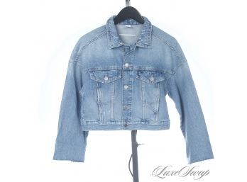 BRAND NEW WITH TAGS H&M DENIM COLLECTION DISTRESSED SHREDDED MODERN JEAN JACKET 4
