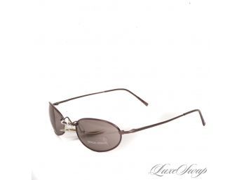 #5 BRAND NEW WITH TAGS $200 GIORGIO ARMANI MADE IN ITALY PLUM INFUSED OVAL METAL SUNGLASSES