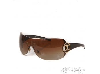 #17 STAR OF THE SHOW! AUTHENTIC CHANEL MADE IN ITALY Y2K PARIS HILTON ERA 4145 AMBER GRADIENT BUG SUNGLASSES