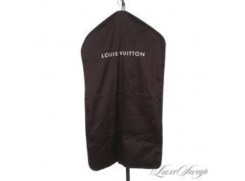 NOT EASY TO FIND THESE! AUTHENTIC LOUIS VUITTON SIGNATURE BROWN COTTON TWILL SUIT / JACKET GARMENT TRAVEL BAG