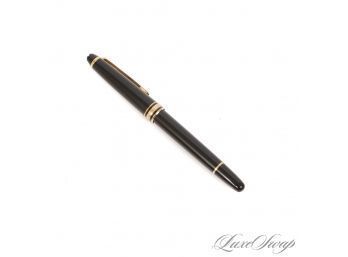 VERY RARE MONTBLANC 'MEISTERSTUCK' SMALL BLACK AND GOLD FOUNTAIN PEN