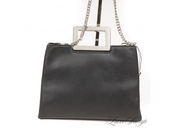 #1 START HOLIDAY SHOPPING! BRAND NEW WITHOUT TAGS MICHAEL KORS BLACK 'KRISTEN' BLACK LEATHER TOPHANDLE BAG