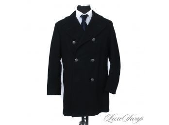 HEAVYWEIGHT REAL DEAL VINTAGE 1970S MENS UNITED STATES NAVAL SERVICE NAVY PEA COAT 42 L