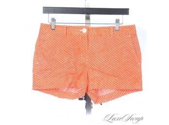 SUMMER READY! BRAND NEW WITHOUT TAGS MICHAEL KORS HOT ORANGE SHORT SHORTS WITH BATIK STRIPES 2