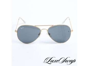 THE ONES EVERYONE WANTS! LNE RAY BAN GOLD METAL GLASS LENS AVIATOR SUNGLASSES