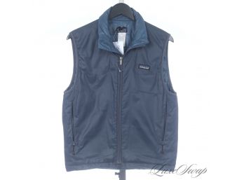 WEEKEND ESSENTIAL! MENS PATAGONIA SLATE BLUE QUILTED LINER PUFFER VEST XS
