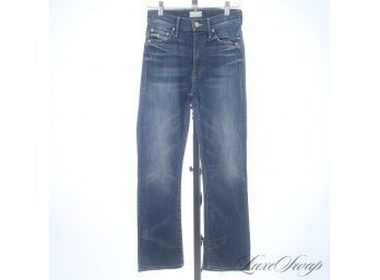 THE ONES EVERYONE WANTS! MOTHER MADE IN USA 'DOUBLE TROUBLE THE INSIDER CROPPED' FADED WASH JEANS 24