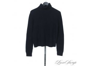 GO LOOK UP RETAILS : LIKE NEW AND SUPER RECENT ALC CASHMERE BLEND PERFECT BLACK RIBBED TURTLENECK SWEATER S