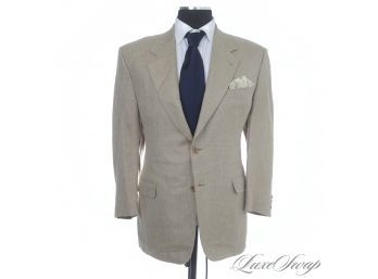 $1000 CANALI MADE IN ITALY MENS SILK LINEN BLEND SAGE GREEN SPECKLED BLAZER JACKET 52 C / US 42 S