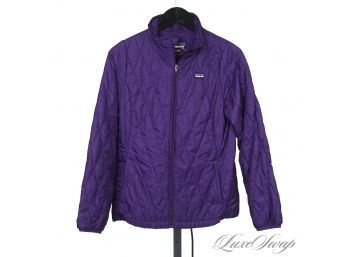 INCREDIBLE COLOR! PATAGONIA RICH AMETHYST PURPLE ULTRALIGHT PADDED PUFFER JACKET GIRLS XXL (FITS ADULT)
