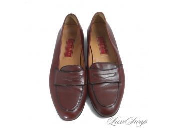 THIS COLOR IS AMAZING : COLE HAAN MADE IN ITALY RICH RAVELLO WHISKEY BROWN MENS LOW VAMP PENNY LOAFERS 12