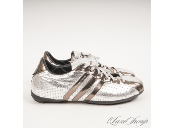 Adidas Yohji Yamamoto Y3 779001 Silver Metallic Low Sneakers 12.5 #12708 | Auctionninja.com