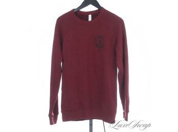 ULTRA RECENT AND SUPER SOFT BELLA CANVAS CINNAMON RED MARLED FLEECE LINED 'THE DISTRICT' CREWNECK SWEATSHIRT M