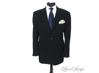SO LUXURIOUS : MENS PALLESCO MADE IN ITALY SUPER SOFT BLACK FLANNEL BLAZER JACKET - FEELS LIKE CASHMERE