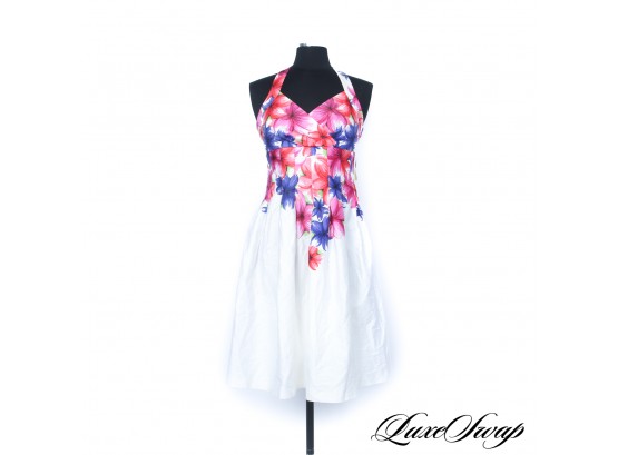 AWESOME CLAIRE WHITE MULTI FLORAL DRESS