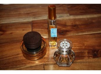 Three Partial Bottles: Porta Del Cielo AND Living Lalique AND Marshmallow & Incense