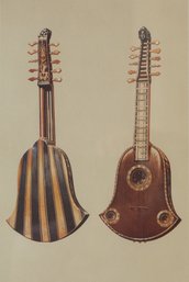 Four String Instrument Prints After Alfred James Hipkins