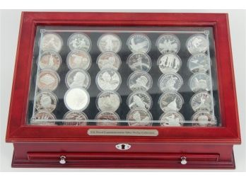 30 United States Silver Dollar UNC Proof Commemorative Collection In Display Case