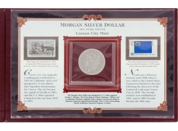 United States 1878-CC Carson City Morgan Silver Dollar W/ Display Folder