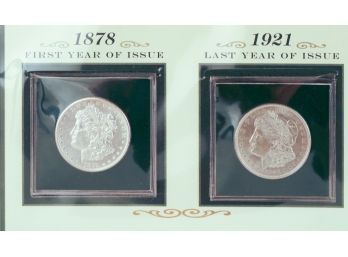 The First & Last 'Uncirculated' United States Morgan Silver Dollars (1878-S & 1921)