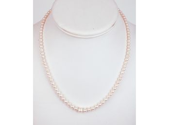 18-inch Graduated Pearl Necklace With 14k Yellow Gold Clasp