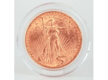 1910-D United States $20 St. Gaudens Double Eagle Gold Coin
