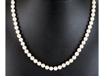 18-inch 5.5mm Pearl Necklace With 14k Yellow Gold Clasp