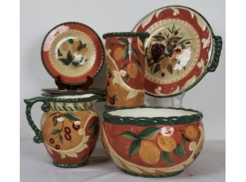Eight Pieces Of Pamela Gladding Glazed Ceramic Tableware