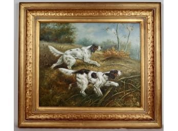 Original Oil On Canvas Hunting Scene By W. Oudry