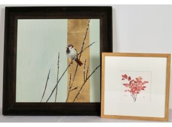 Two Framed Artworks Including 'Book Of The Sun' By Yasu Toyama