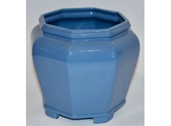 1984 Haeger Powder Blue Glazed Ceramic Planter