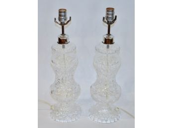 Pair Of Waterford Crystal Table Lamps