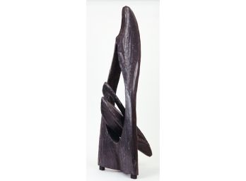 Large Ebony Wood Carving Sculpture By David Boyd