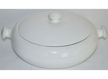 Vintage Glazed Ceramic Handled Serving Dish