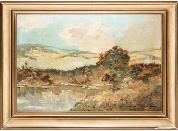Original Oil On Artist Board, European Landscape Artist Signed