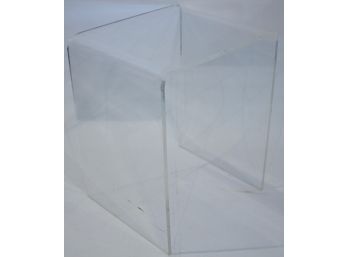 Post Modern Waterfall Lucite Side Table