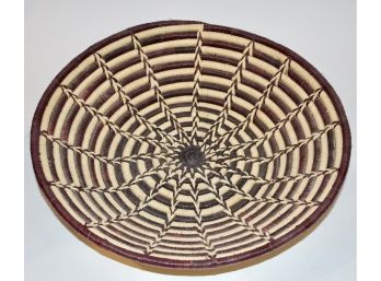 Vintage Native American-style Grass Weaved Basket Bowl