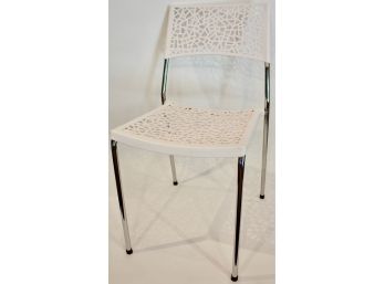 Modern White & Chrome Chair